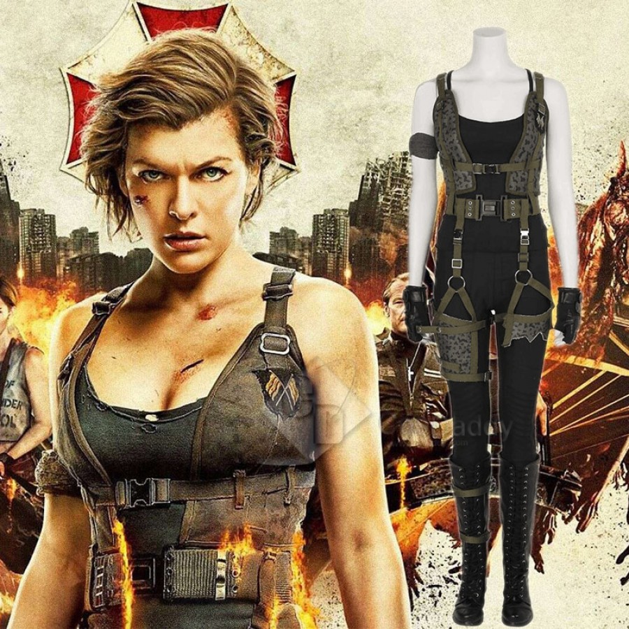 Resident Evil Costumes Extinction Alice Cosplay Costume Unisex Fancy