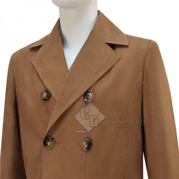 10th Doctor Suede Trench Coat Doctor Who Tenth Doctor Coat CosDaddy
