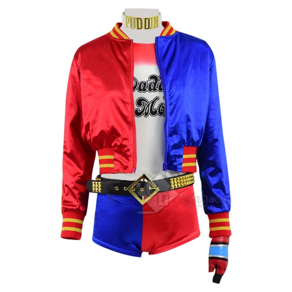 CosDaddy Suicide Squad Harley Quinn 2021 Movie Red Dress Cosplay Costume