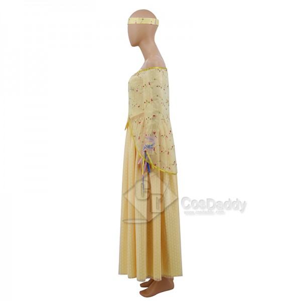 Star Wars Padme Amidala Summer Meadow Yellow Dress Cosplay Costume Halloween Carnival Suit