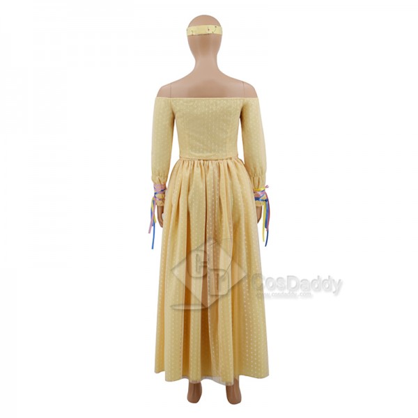 Star Wars Padme Amidala Summer Meadow Yellow Dress Cosplay Costume Halloween Carnival Suit