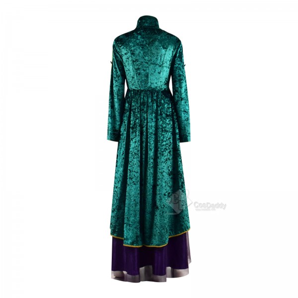 Best Hocus Pocus Deluxe Winifred Sanderson Dress Outfit Cosplay Costume