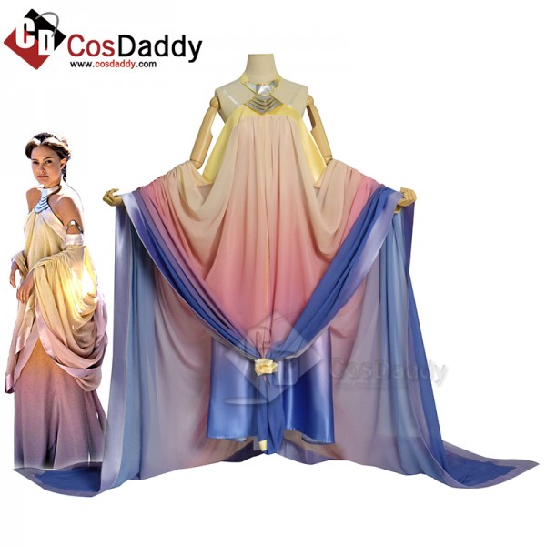 Star Wars 3 Padme Amidala Rainbow Lake Dress Cospl...