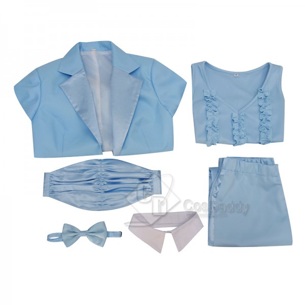 Dumb and Dumber Harry Dunne Blue Suit Cosplay Costume Halloween Outfit For Women