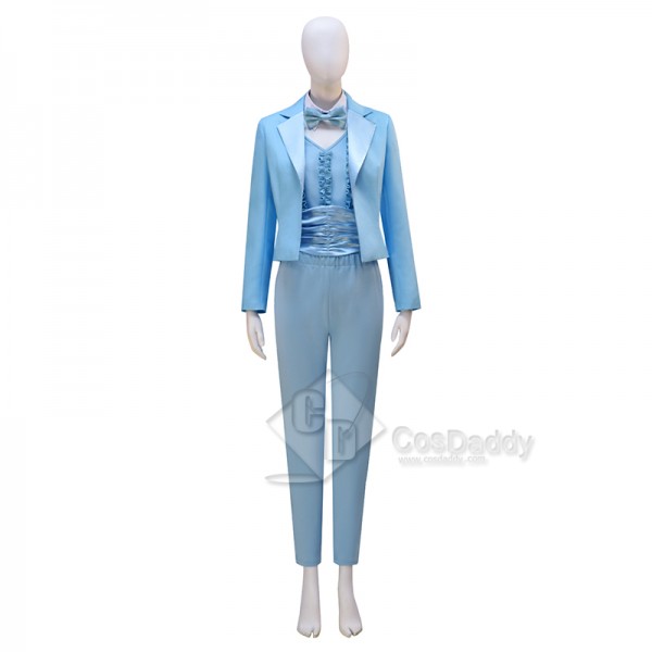 Dumb and Dumber Harry Dunne Blue Suit Cosplay Costume Halloween Outfit For Women