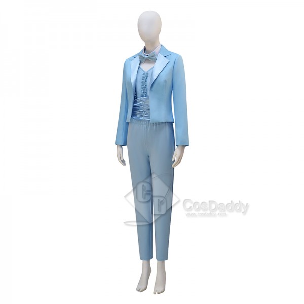 Dumb and Dumber Harry Dunne Blue Suit Cosplay Costume Halloween Outfit For Women