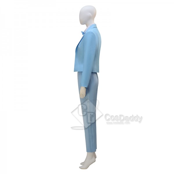 Dumb and Dumber Harry Dunne Blue Suit Cosplay Costume Halloween Outfit For Women