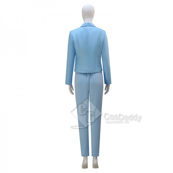 Dumb and Dumber Harry Dunne Blue Suit Cosplay Costume Halloween Outfit For Women