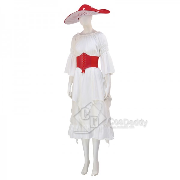 Renaissance Mushroom Medieval Cosplay Costume Victorian Fairy Retro Dress Halloween Party Suit