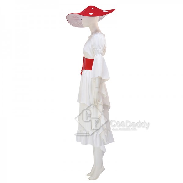 Renaissance Mushroom Medieval Cosplay Costume Victorian Fairy Retro Dress Halloween Party Suit