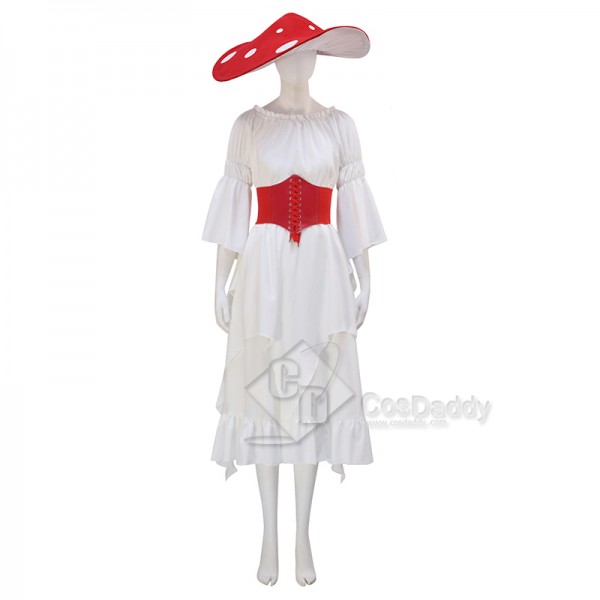 Renaissance Mushroom Medieval Cosplay Costume Victorian Fairy Retro Dress Halloween Party Suit