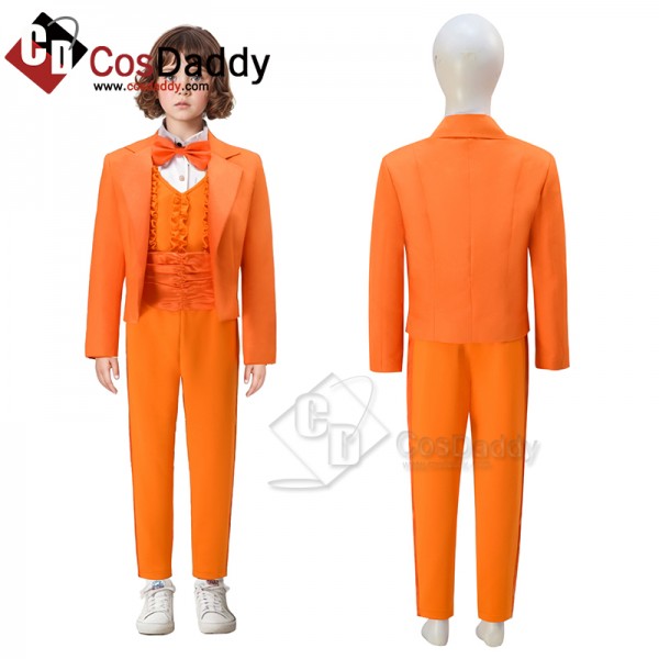 Dumb and Dumber Lloyd Christmas Orange Suit Cosplay Costume Girls Halloween Carnival Suit