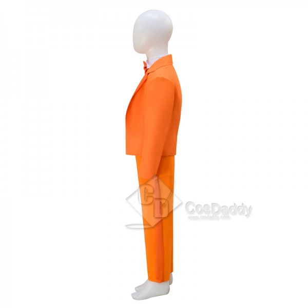 Dumb and Dumber Lloyd Christmas Orange Suit Cosplay Costume Girls Halloween Carnival Suit