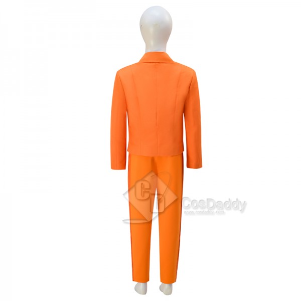 Dumb and Dumber Lloyd Christmas Orange Suit Cosplay Costume Girls Halloween Carnival Suit