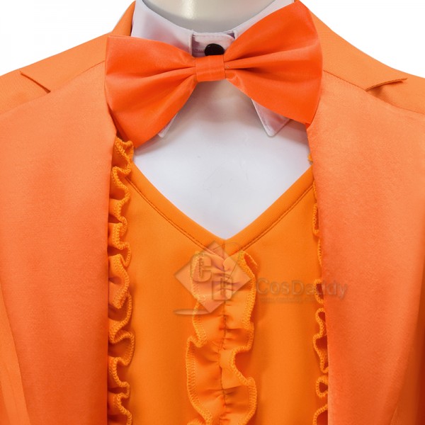 Dumb and Dumber Lloyd Christmas Orange Suit Cosplay Costume Girls Halloween Carnival Suit