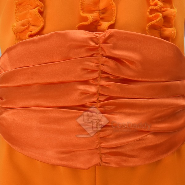 Dumb and Dumber Lloyd Christmas Orange Suit Cosplay Costume Girls Halloween Carnival Suit