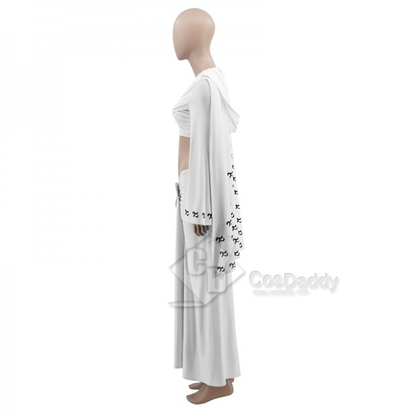 Star Wars Queen Padme Amidala Tatooine Outfit Cape Dress Costume Halloween Suit White Version