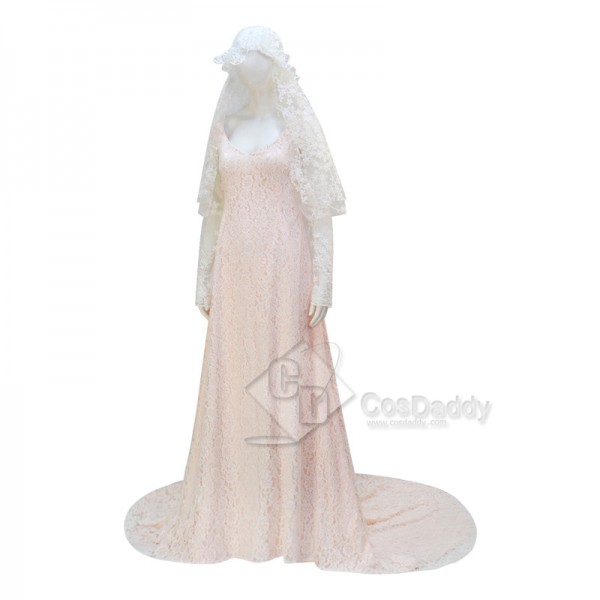 Star Wars Princess Padme Amidala Wedding Dress Cosplay Costume Halloween Outfit