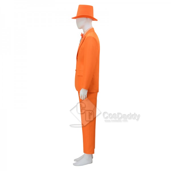 Dumb and Dumber Lloyd Christmas Men Orange Suit Cosplay Costume Halloween Outfit