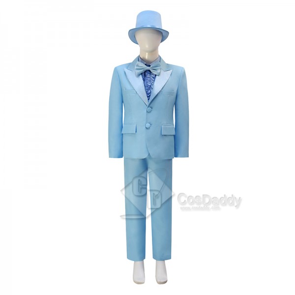 Dumb and Dumber Boy Harry Dunne Blue Suit Cosplay Costume Halloween Carnival Suit