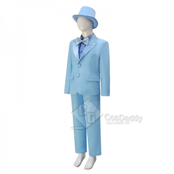 Dumb and Dumber Boy Harry Dunne Blue Suit Cosplay Costume Halloween Carnival Suit