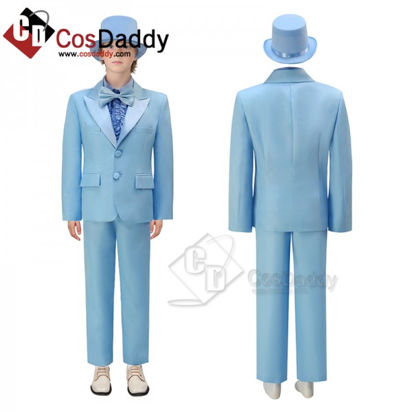 Dumb and Dumber Boy Harry Dunne Blue Suit Cosplay Costume Halloween Carnival Suit