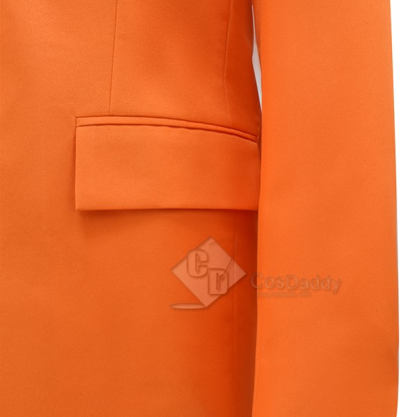 Dumb and Dumber Boy Lloyd Christmas Orange Suit Cosplay Costume Halloween Carnival Suit