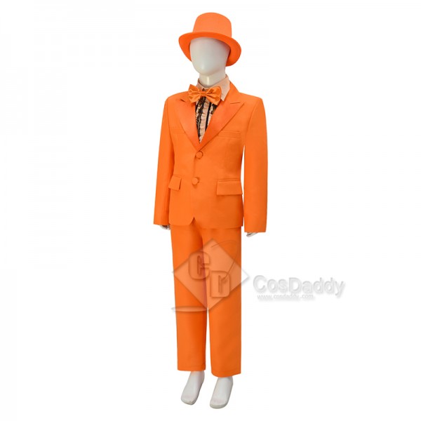 Dumb and Dumber Boy Lloyd Christmas Orange Suit Cosplay Costume Halloween Carnival Suit