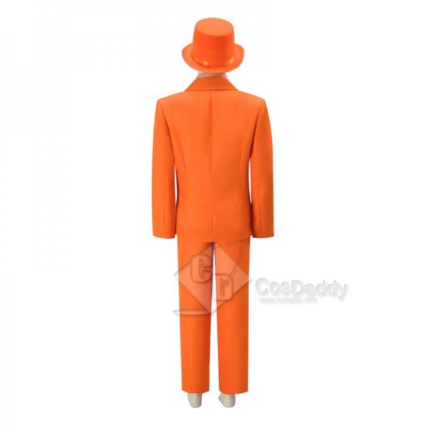 Dumb and Dumber Boy Lloyd Christmas Orange Suit Cosplay Costume Halloween Carnival Suit