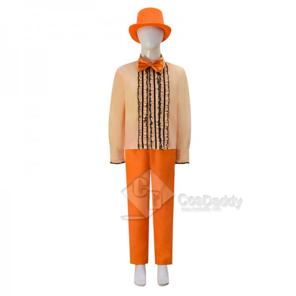 Dumb and Dumber Boy Lloyd Christmas Orange Suit Cosplay Costume Halloween Carnival Suit