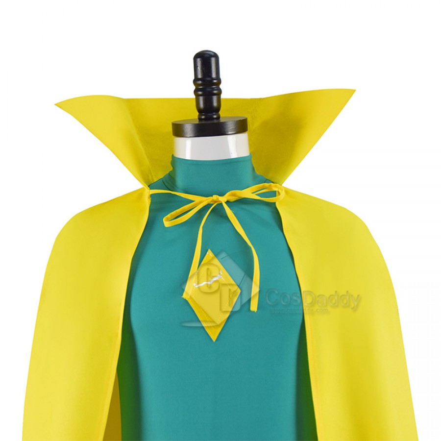 WandaVision Cosplay Vision Costume Green Jumpsuit Yellow Cape Halloween ...