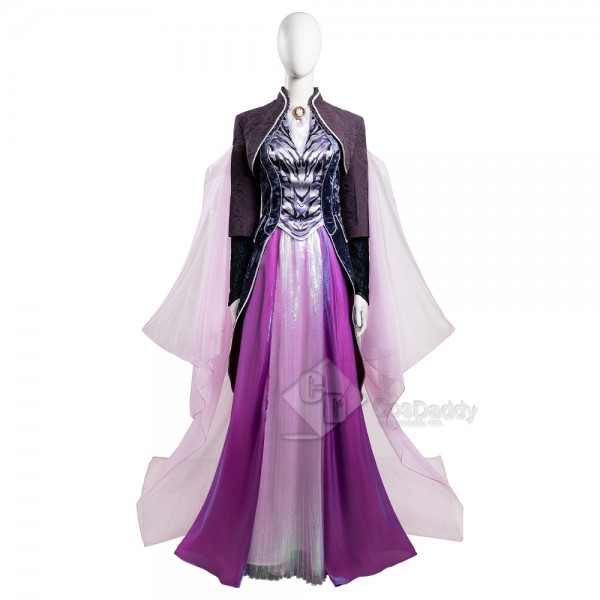 Agatha All Along Agatha Cosplay Costume Purple Dress Full Set Halloween Outfit