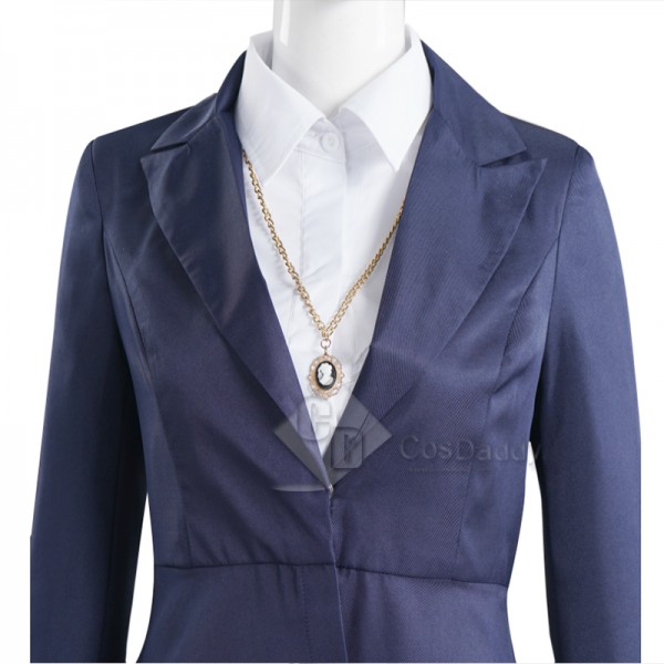 Agatha All Along Agnes Agatha Harkness Cosplay Costume Dark Blue Suit Full Set