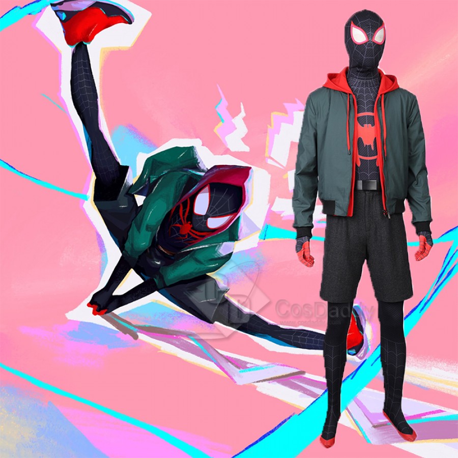 Spiderman Into The Spider Verses Costumes Miles Morales Suit Spider Man Jumpsuit
