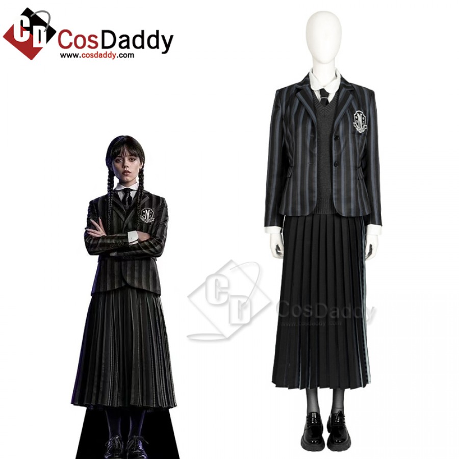 Wednesday Addams addams Family Cosplay Dress Costume 