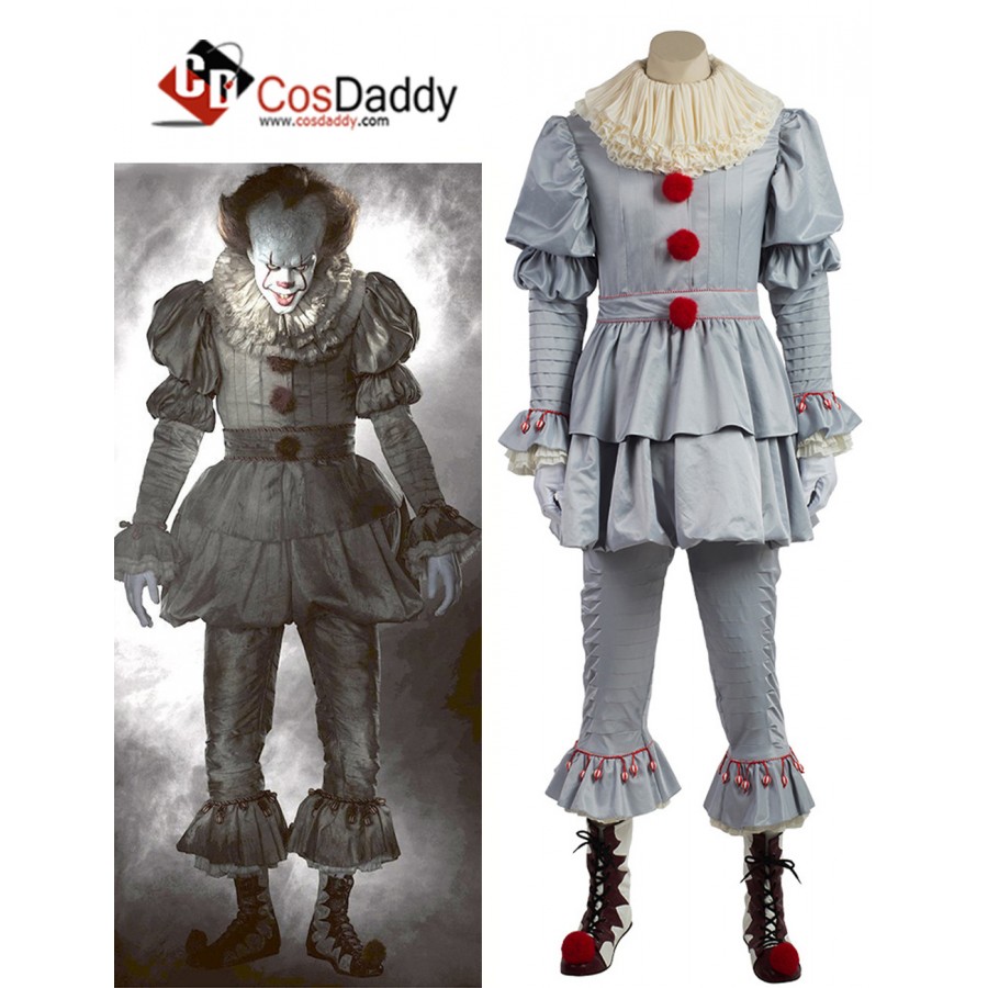 Cosdaddy Stephen Edwin King IT the Losers Club Pennywise Clown Costume 2017