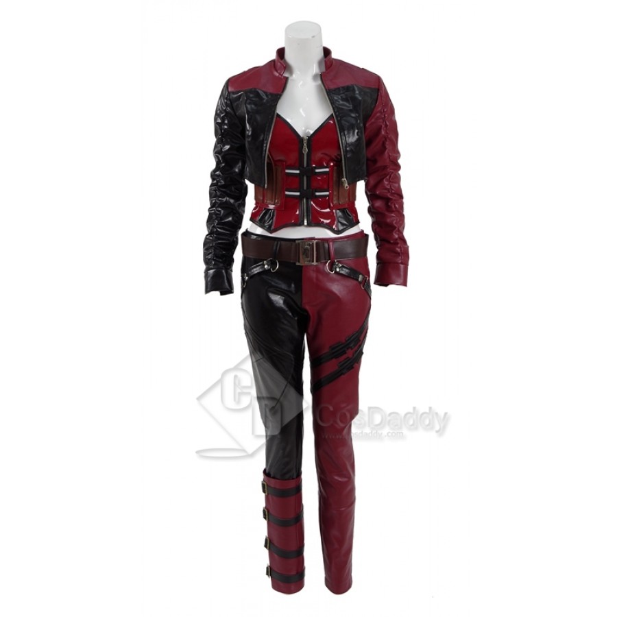 Harley Quinn Black Red Cosplay Costumes - Suicide Squad Isekai Collection –  Cosplay Clans